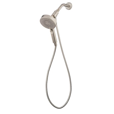 Brondell Nebia Yuba 5-Setting Water Saving Handshower with HaloNetic Dual Docking System, Brushed Nickel NE80-HSHNBB-BN